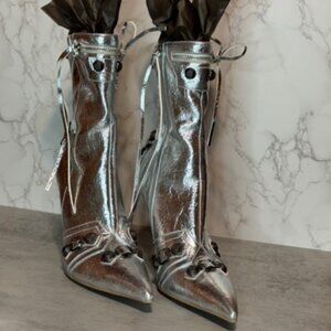 "Sexy Sassy Steamy Silver Stilettos" by Dsevht